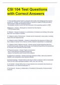 CSI 104 Test Questions with Correct Answers 