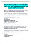 OPOTA REFRESHER TEST QUESTIONS AND ANSWERS PRACTIECE EXAM 100% ACTUAL QUESTIONS AND ANSWERS