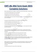 EMT-JBL Mid Term Exam With Complete Solutions