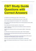 CSIT Study Guide Questions with Correct Answers 