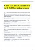 CSIT 101 Exam Questions with All Correct Answers 