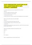 TCFP FIREFIGHTER CHAPTERS 26-28 TEST QUESTIONS WITH 100% CORRECT ANSWERS.