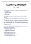 ATI FUNDAMENTALS BOOK QUESTIONS WITH RATIONALES FOR THE RIGHT ANSWERS