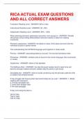 bundle for RICA EXAM COMPLETE QUESTIONS AND CORRECT DETAILED ANSWERS (VERIFIED ANSWERS) |ALREADY GRADED A+
