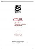 Higher OrderThinking Skills