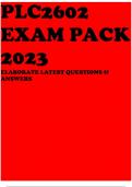 PLC2602 EXAM PACK 2023