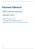 Pearson Edexcel Biology A (Salters Nuffield) 8BN0/02 Question Paper and Mark Scheme June2023.