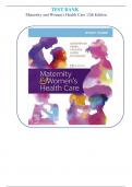 Test Bank For Maternity and Women's Health Care 12th Edition by Deitra Leonard Lowdermilk; Mary Catherine Cashion; Shannon E. Perry; Kathryn Rhodes Alden; Ellen Ols 9780323556293 Chapter 1-37 Complete Guide .