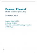 Pearson Edexcel Biology B 9BI0/02 Mark Scheme June2023.