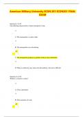 American Military University ECON 201 ECON201 FINAL  EXAM