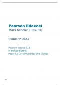 Pearson Edexcel Biology B 8BI0/02 Mark Scheme June2023.