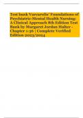 Test bank Varcarolis' Foundations of Psychiatric-Mental Health Nursing: A Clinical Approach 8th Edition Test Bank by Margaret Jordan Halter - Chapter 1-36 | Complete Verified Edition 2023/2024