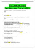 EMT-B final Exam Questions and Answers 2023