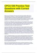 CPCU 530 Practice Test Questions with Correct Answers 