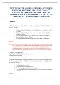 TEST BANK FOR MEDICAL SURGICAL NURSING CRITICAL THINKING IN CLIENT CARE 4TH EDITION BY PRISCILLA LEMON.LATETST UPDATED 2023/2024 WITH CORRECT DETAILED ANSWERS WITH RATIONALES /A+ GRADE