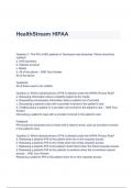 HealthStream HIPAA Questions 1-13 with complete Solutions (A+ GRADED)