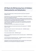 ATI Real Life RN Nursing Care of Children Gastroenteritis and Dehydration Questions with complete solutions 2023/2024. ( 100% VERIFIED ANSWERS).