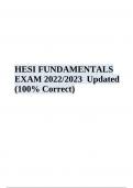 HESI FUNDAMENTALS EXAM 2022/2023 Updated (100% Correct)