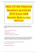 NGN ATI RN Maternal Newborn proctored  2019 Exam A&B Version Best for 2023 NGN Exam