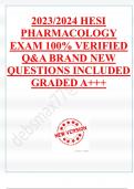 2023/2024 HESI PHARMACOLOGY EXAM 100% VERIFIED Q&A BRAND NEW QUESTIONS INCLUDED GRADED A+++