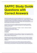 SAPPC Study Guide Questions with Correct Answers 