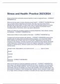 Stress and Health- Practice 2023/2024