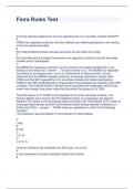 Finra Rules Test Questions and Answers 100% correct