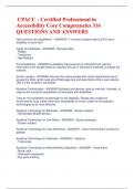 CPACC - Certified Professional in Accessibility Core Competencies 316 QUESTIONS AND ANSWERS