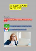 MRL2601 EXAM PACK 2023