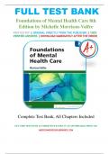 Test Bank For Foundations of Mental Health Care 8th Edition Morrison-Valfre