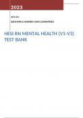 HESI RN MENTAL HEALTH (V1-V3) TEST BANK | Q&A (RATED A+) | LATEST 2023