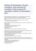 Pediatric ATI Remediation, ATI peds remediation, Peds proctored ATI remediation, Peds proctored ATI remediation, Pediatric ATI Remediation 2016 100% verified