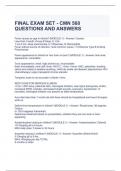 FINAL EXAM SET - CMN 568 QUESTIONS AND ANSWERS 2023