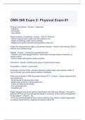 CMN 568 Exam 2- Physical Exam #1Questions with Verified Answers