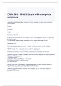 CMN 568 - Unit 6 Exam with complete solutions 2023