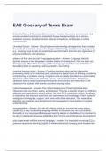 EAS Glossary of Terms Exam Questions and Answers 2023