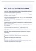 EAS exam 1 questions and answers 2023