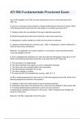 ATI RN Fundamentals Proctored Exam With Questions  & Answers A+ Graded 100%   Verified