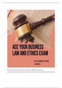 40. Exam Papers for Business Law and Ethics in BBA (With Answers)