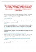 LEADERSHIP RN ATI PROCTORED 2013 FORM A,B,C  & D COMPLETE FORMS EACH FORM CONTAINS  QUESTIONS AND CORRECT ANSWERS/ATI RN  LEADERSHIP PROCTORED/RN ATI LEADERSHIP  PROCTORED
