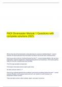 PADI Divemaster Module 1 Questions with complete solutions 2023.