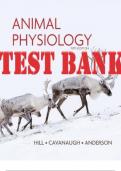 TEST BANK for Animal Physiology, 5th Edition Hill by Wyse and Anderson | Complete Chapters 1-30