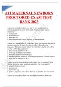 ATI MATERNAL NEWBORN PROCTORED EXAM TEST BANK 2023 BRAND NEW QUESTIONS 