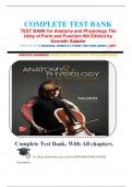  TEST BANK for Anatomy and Physiology The Unity of Form and Function 9th Edition by Kenneth Saladin 