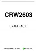 CRW2603 EXAM PACK 2024