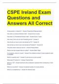 CSPE Ireland Exam Questions and Answers All Correct 