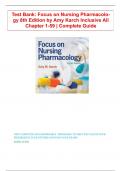 Test Bank: Focus on Nursing Pharmacology 8th Edition by Amy Karch Inclusive All Chapter 1-59 | Complete Guide 