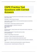 CSPE Practice Test Questions with Correct Answers