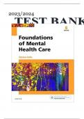 Test Bank - Foundations of Mental Health Care, 8th Edition (Morrison-Valfre, 2023), Chapter 1-32 + Next-Generation NCLEX