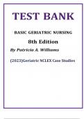 TEST BANK: Basic Geriatric Nursing, 8th Edition by Patricia A. Williams